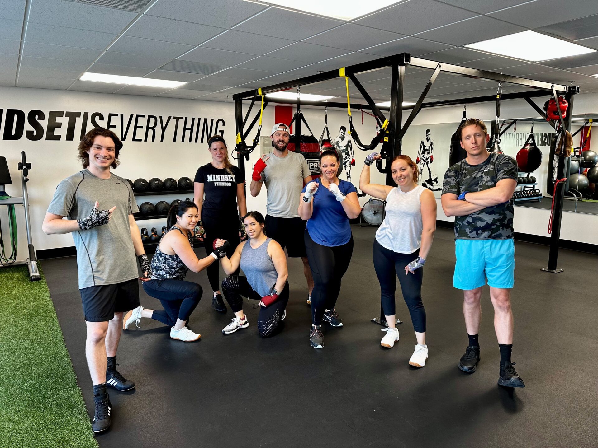 People Posing in Group Fitness Classess